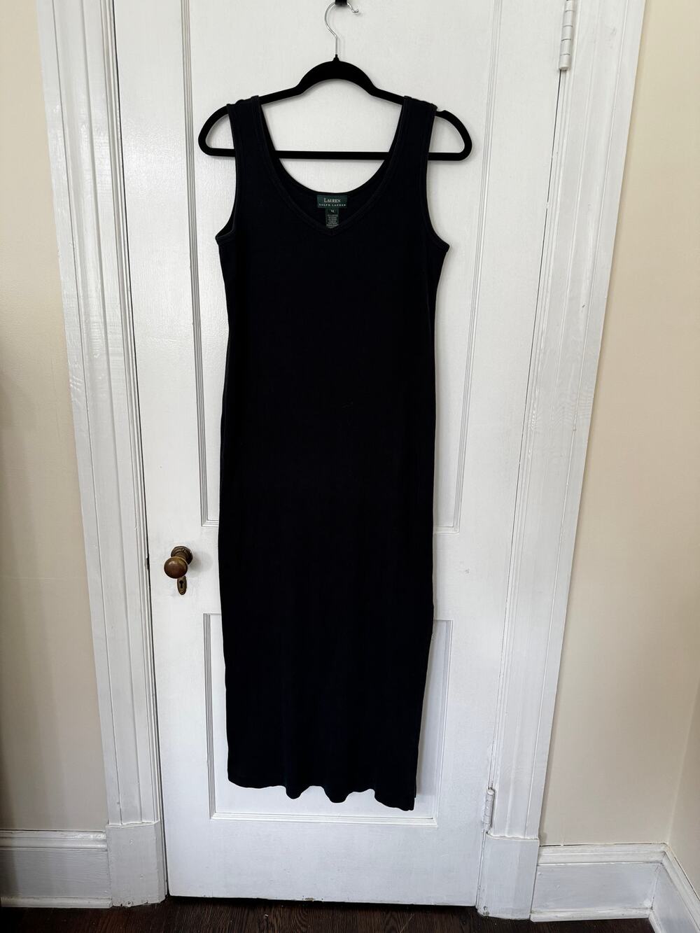 Ralph Lauren Black Knit Sleeveless Maxi Dress